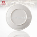 Bonne qualité os porcelaine plat porcelaine plat allant au four plateau de service rond